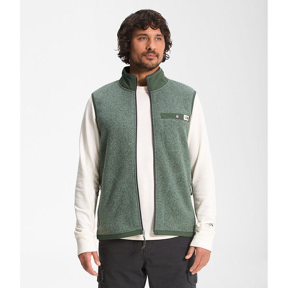 The North Face Gordon Lyons Full Zip Ανδρικα Γιλέκα - Πρασινο (UVIE04312)